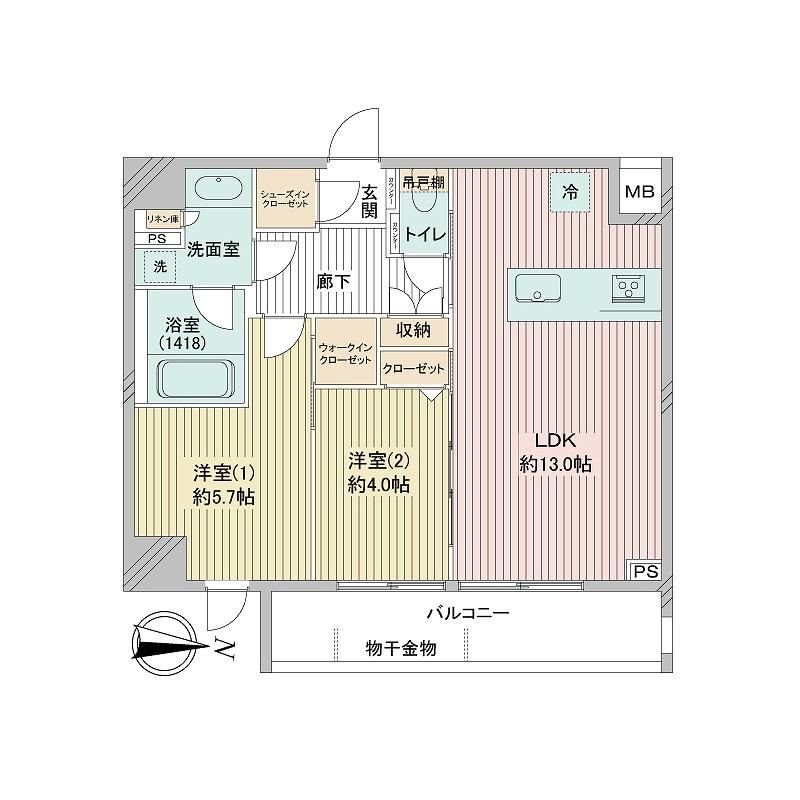 2LDK apartment in Omiya Ward, Saitama - Photo 1