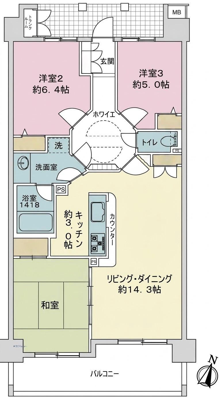 3LDK apartment in Chuo Ward, Saitama - Photo 1