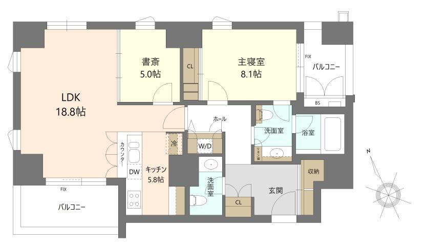 1LDK+S apartment in Minato Ward, Tokyo - Photo 1