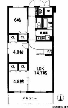 3LDK apartment in Naka Ward, Hiroshima - Photo 1