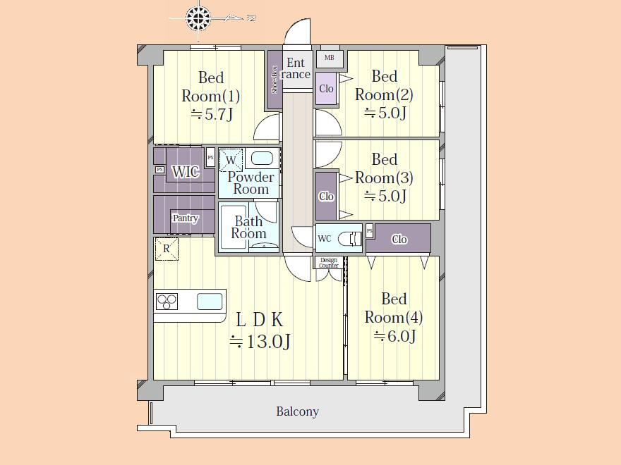 4LDK apartment in Zama, Kanagawa - Photo 1