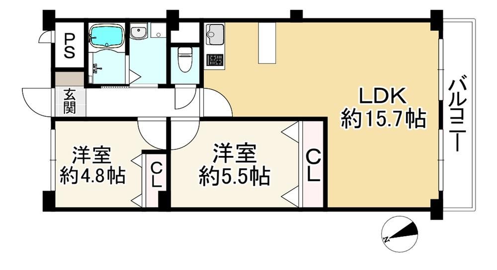 2LDK apartment in Joto Ward, Osaka - Photo 1