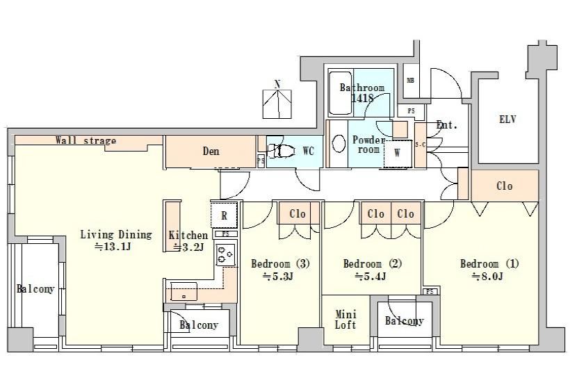 3LDK apartment in Nakano Ward, Tokyo - Photo 1