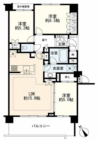 3LDK apartment in Kanagawa Ward, Yokohama, Kanagawa - Photo 1