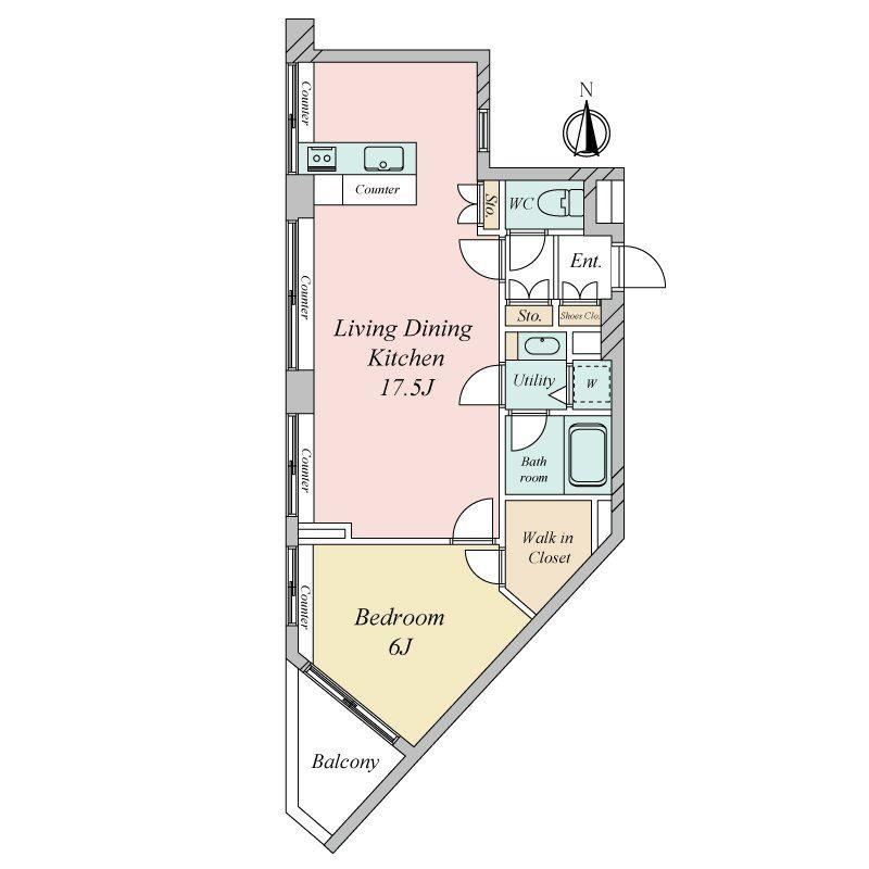 1LDK apartment in Shinjuku Ward, Tokyo - Photo 1