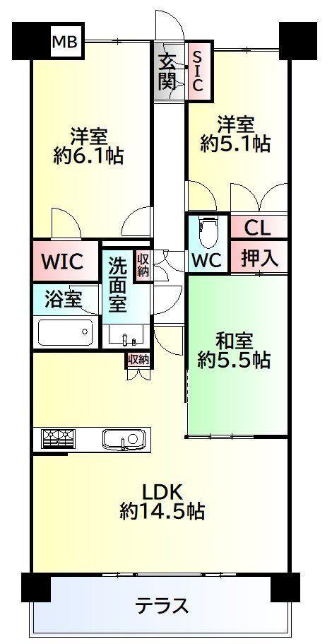 3LDK apartment in Miyagino Ward, Sendai, Miyagi - Photo 1