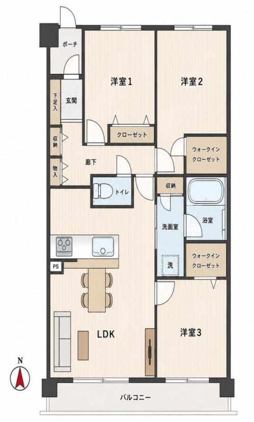 3LDK apartment in Ota Ward, Tokyo - Photo 1