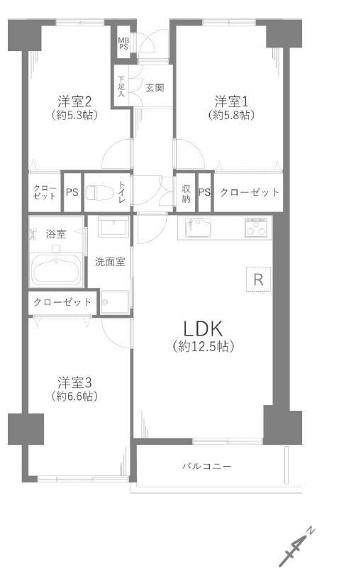 3LDK apartment in Ichikawa, Chiba - Photo 1