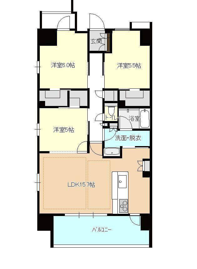 3LDK apartment in Chuo Ward, Chiba - Photo 1