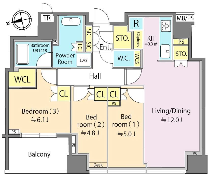 3LDK apartment in Shinjuku Ward, Tokyo - Photo 1