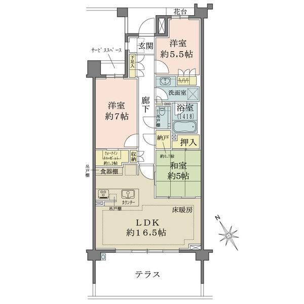 3LDK apartment in Kohoku Ward, Yokohama, Kanagawa - Photo 1