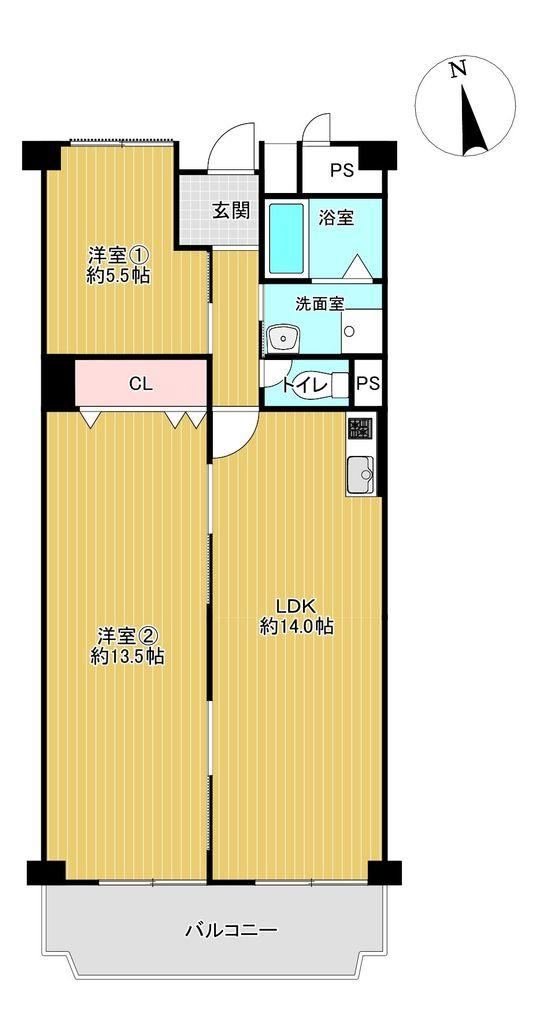 2LDK apartment in Kita Ward, Osaka - Photo 1