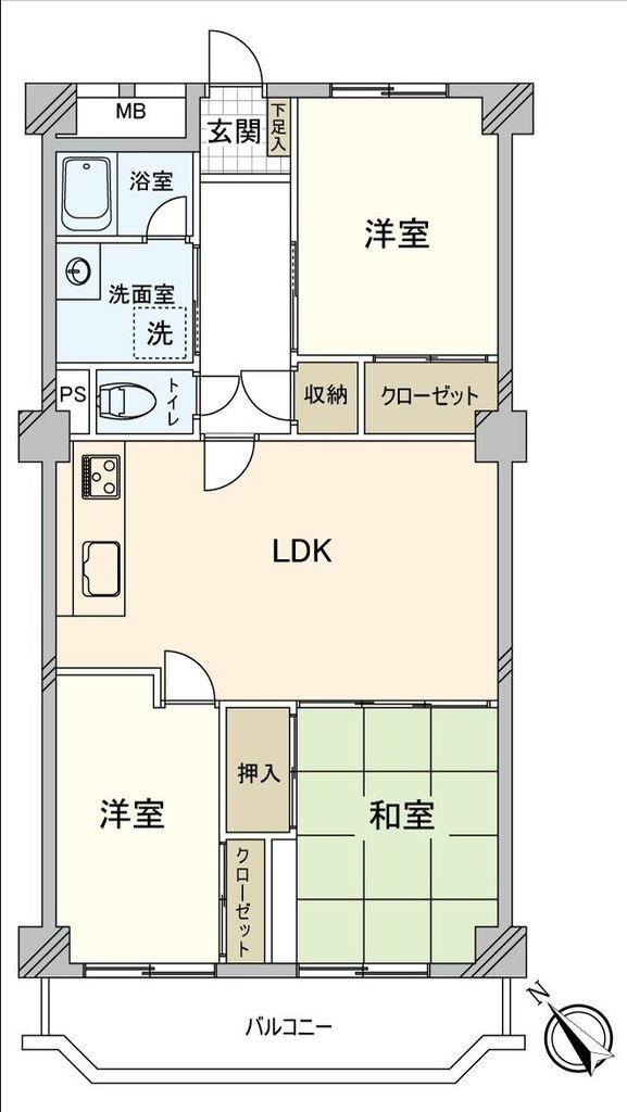 3LDK apartment in Minami Ward, Hiroshima - Photo 1