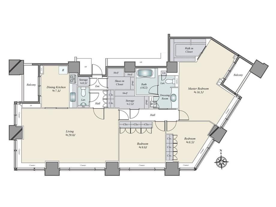 3LDK apartment in Minato Ward, Tokyo - Photo 1