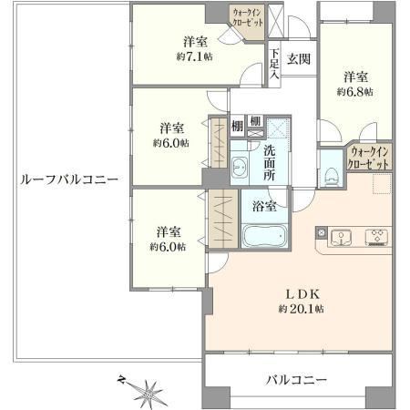 4LDK apartment in Funabashi, Chiba - Photo 1