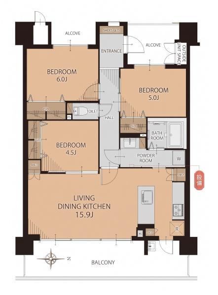 3LDK apartment in Kashiba, Nara - Photo 1