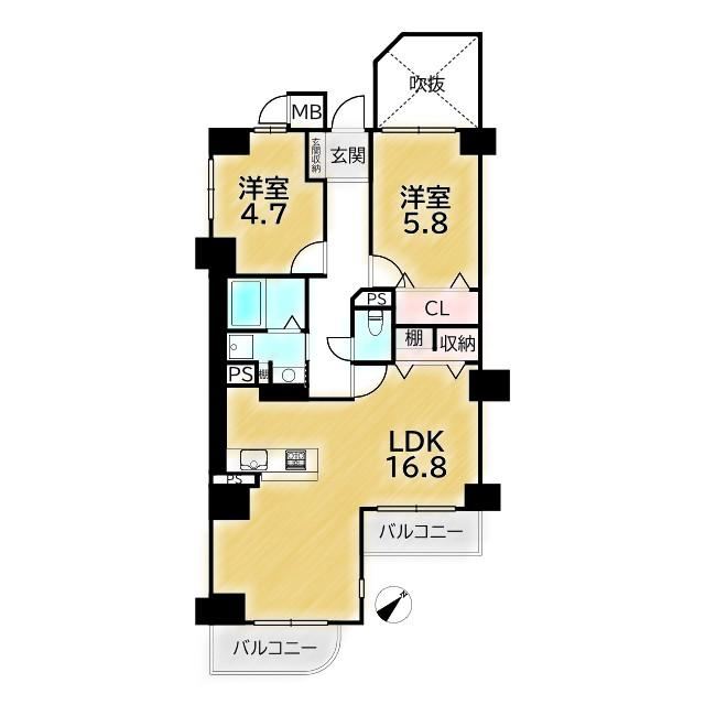 2LDK apartment in Kamigyo Ward, Kyoto - Photo 1