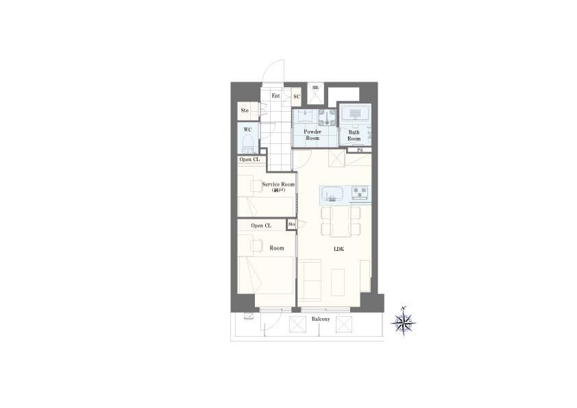 1LDK+S apartment in Sumida Ward, Tokyo - Photo 1