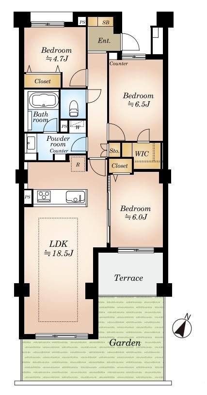 3LDK apartment in Nakano Ward, Tokyo - Photo 1