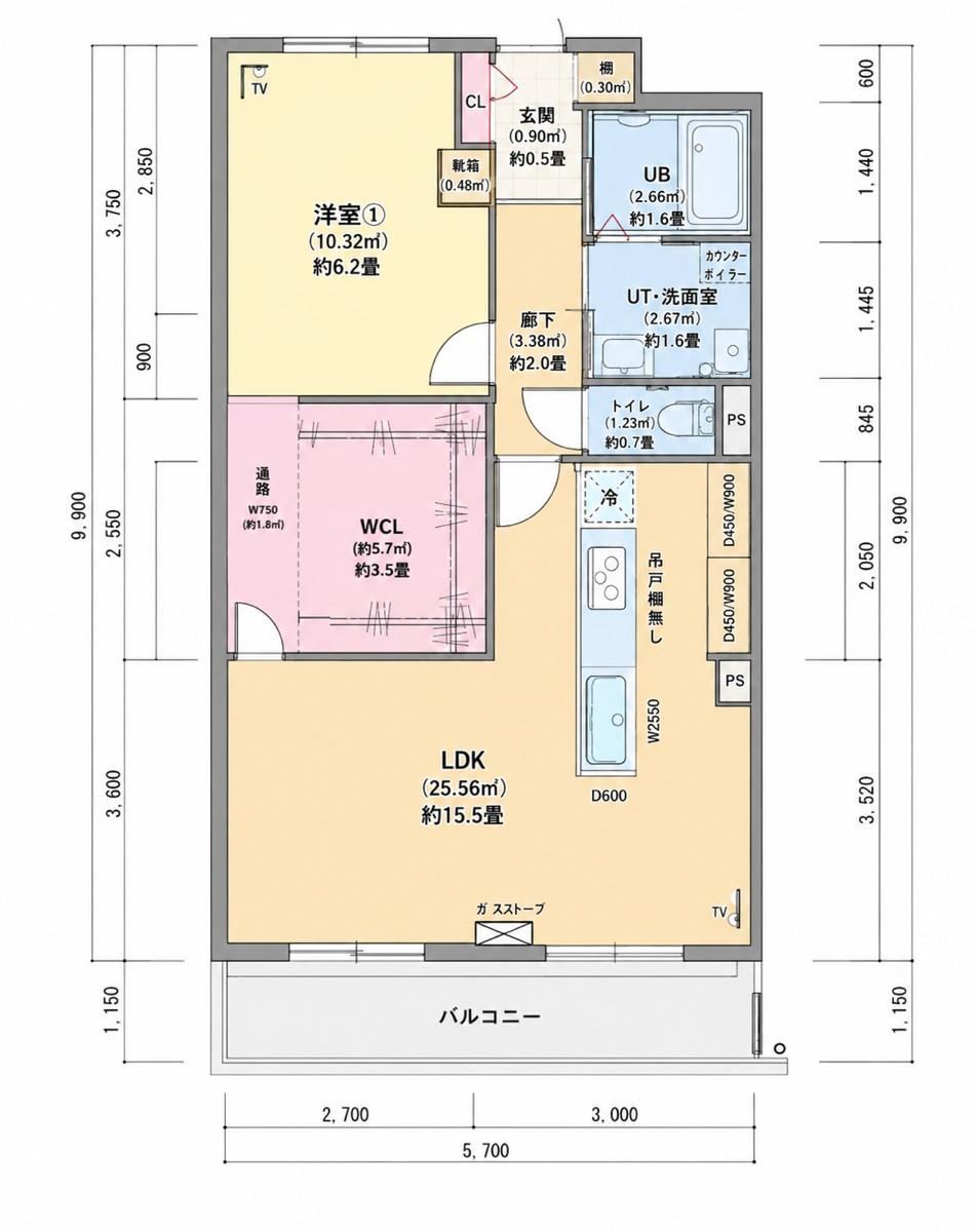 1LDK+S apartment in Higashi Ward, Sapporo, Hokkaido - Photo 1