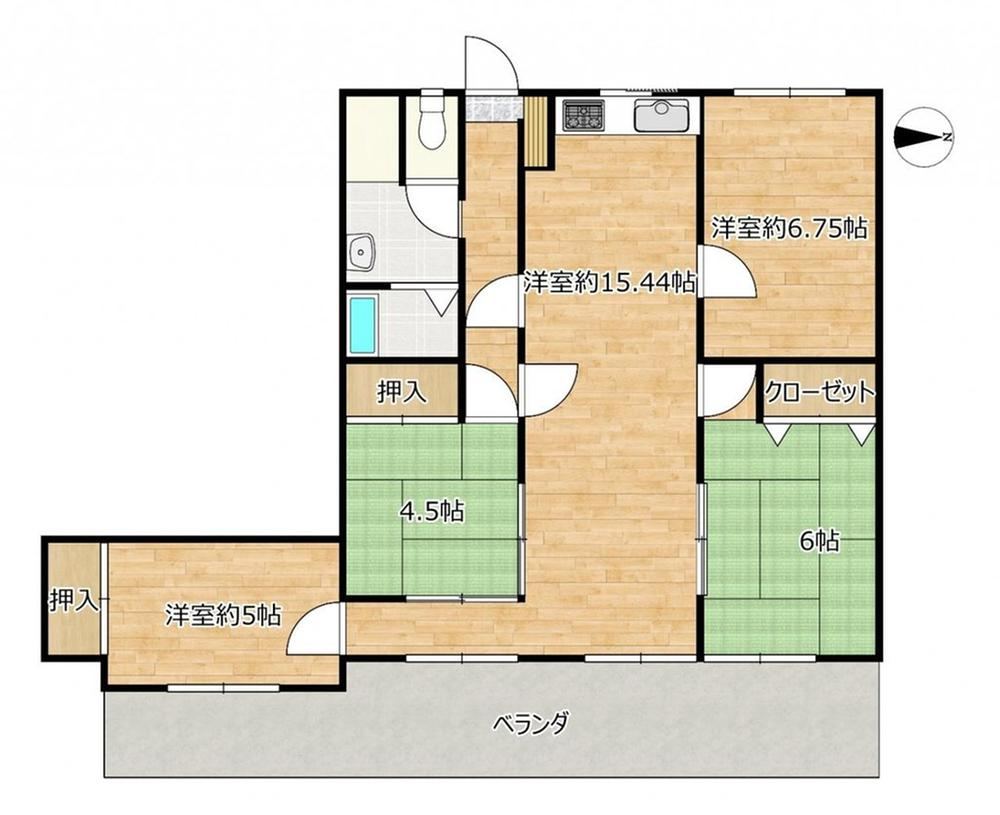 4LDK apartment in Kita Ward, Kumamoto - Photo 1