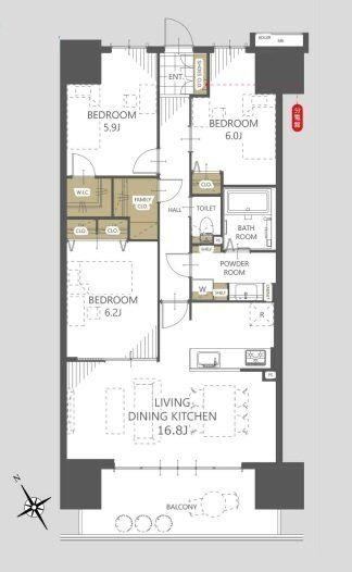 3LDK apartment in Fujimino, Saitama - Photo 1