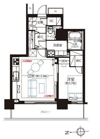 1LDK apartment in Minato Ward, Tokyo - Photo 1