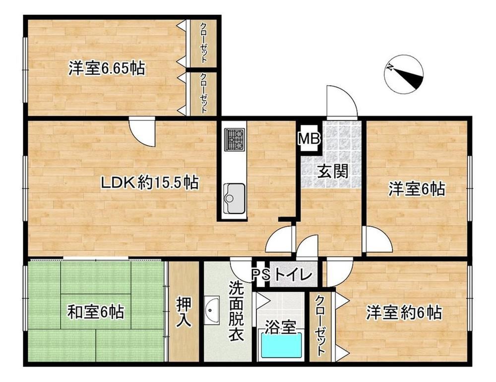4LDK apartment in Asahikawa, Hokkaido - Photo 1