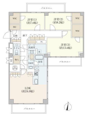 3LDK apartment in Setagaya Ward, Tokyo - Photo 1