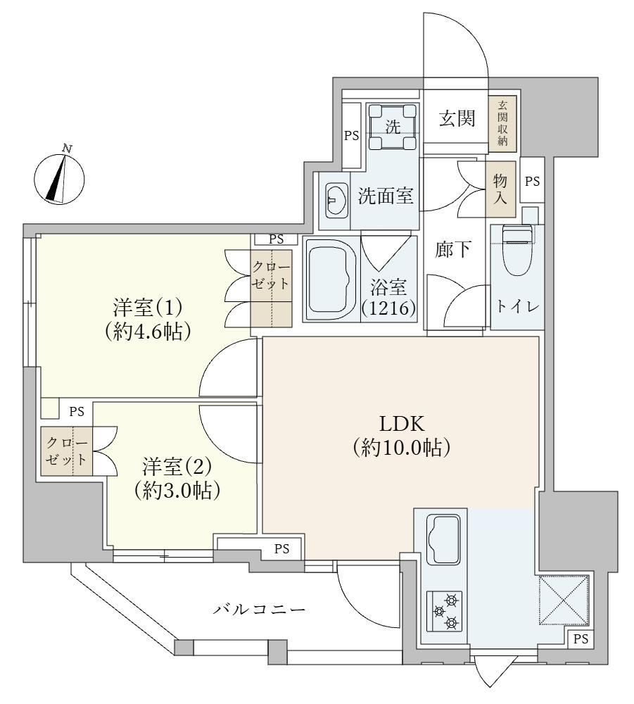 2LDK apartment in Chiyoda Ward, Tokyo - Photo 1