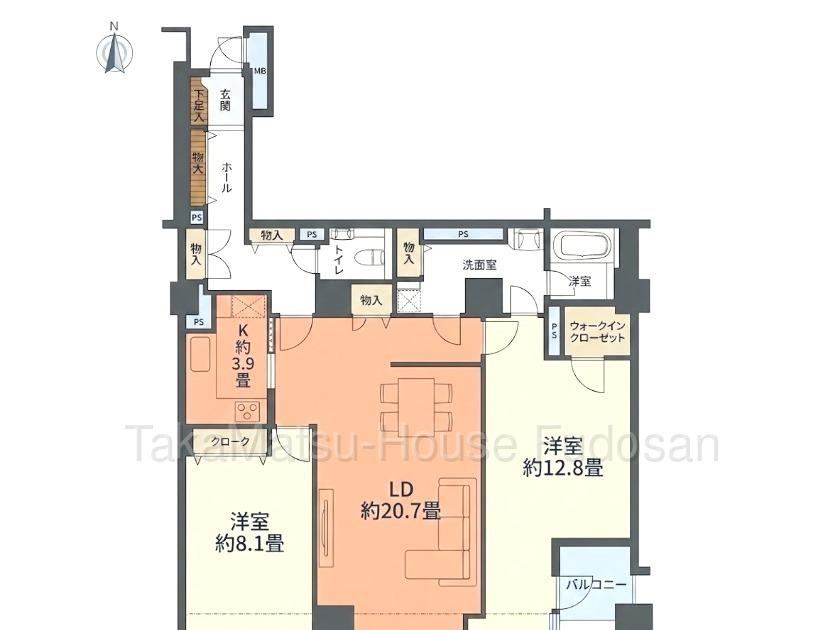 2LDK apartment in Shinagawa Ward, Tokyo - Photo 1