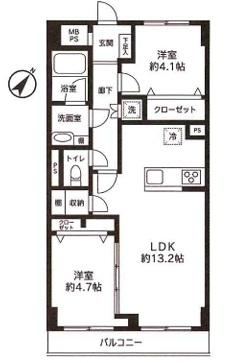 2LDK apartment in Tsurumi Ward, Yokohama, Kanagawa - Photo 1