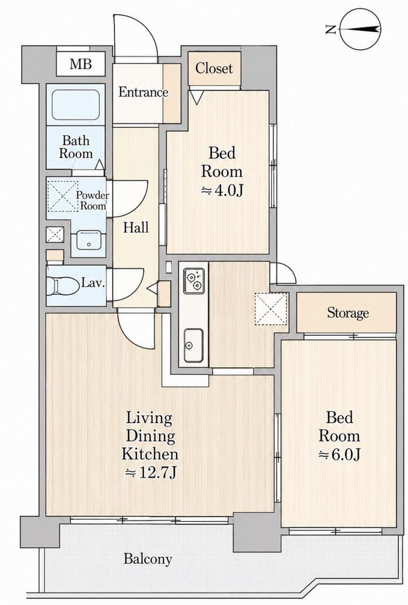 2LDK apartment in Nakahara Ward, Kawasaki, Kanagawa - Photo 1