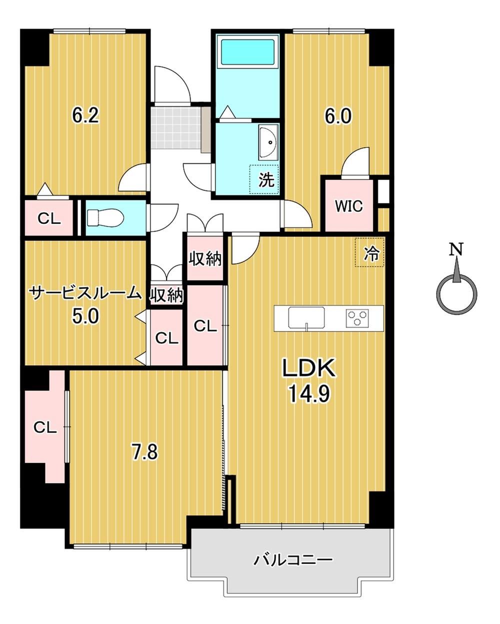 3LDK+S apartment in Kita Ward, Okayama - Photo 1