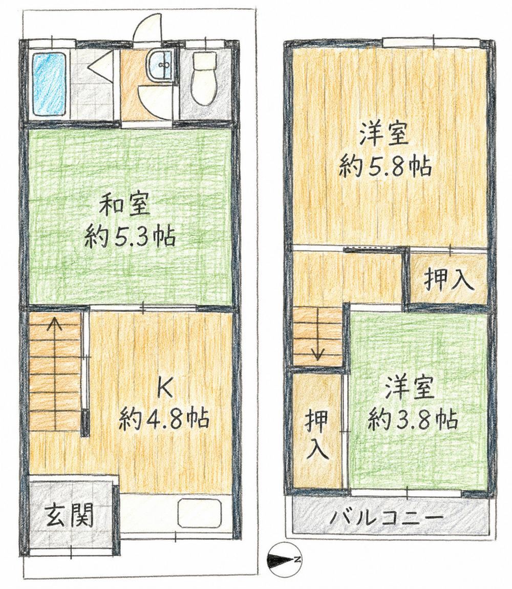 3K house in Higashiosaka, Osaka - Photo 1