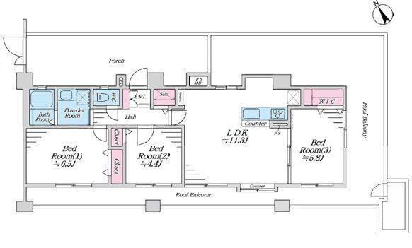 3LDK apartment in Isogo Ward, Yokohama, Kanagawa - Photo 1