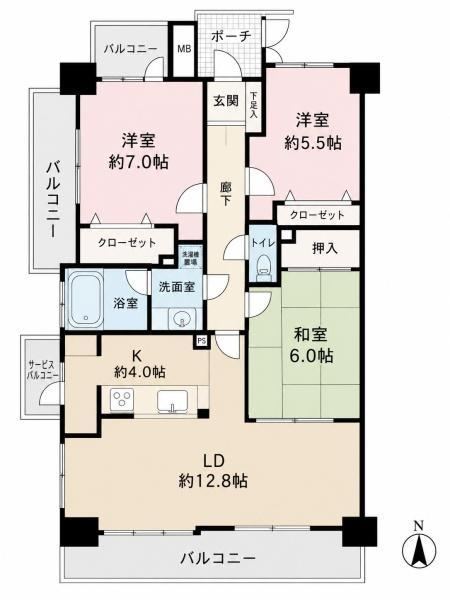 3LDK apartment in Kawagoe, Saitama - Photo 1