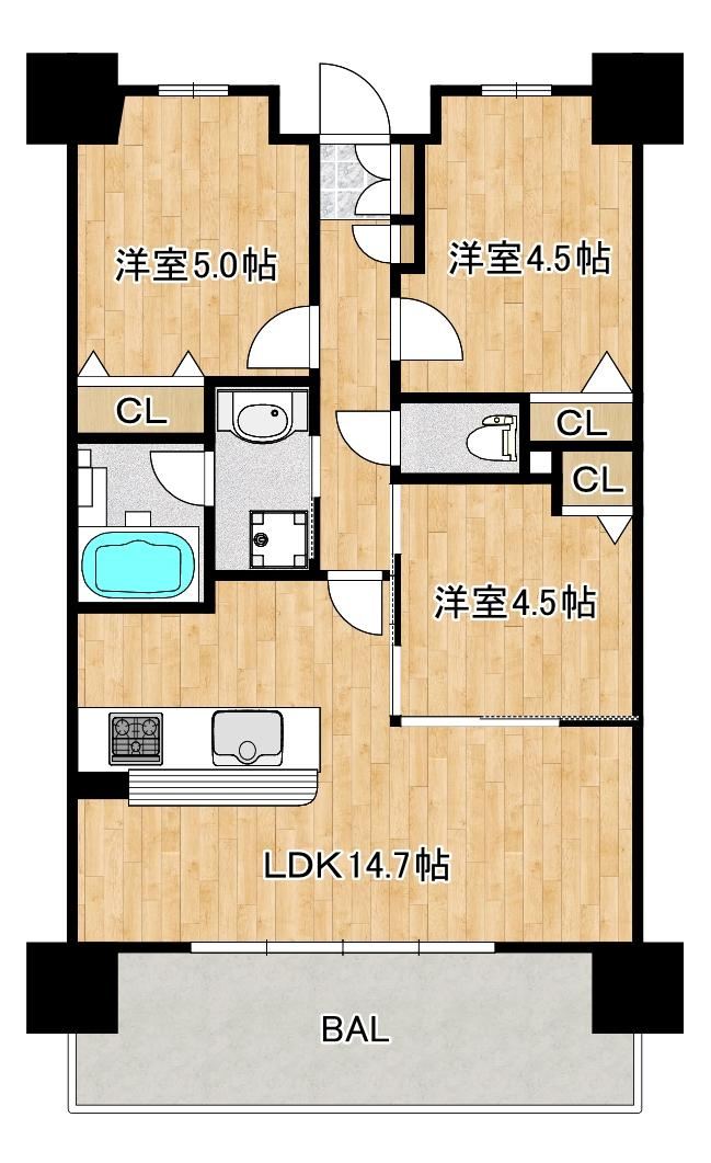 3LDK apartment in Kishiwada, Osaka - Photo 1