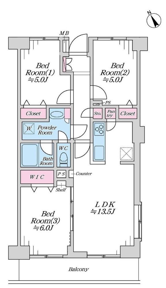 3LDK apartment in Katsushika Ward, Tokyo - Photo 1