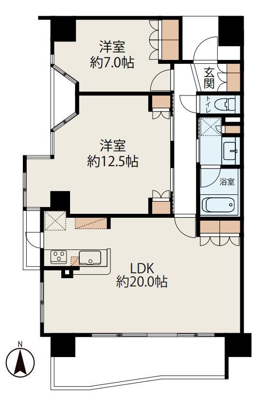 2LDK apartment in Aoba Ward, Sendai, Miyagi - Photo 1