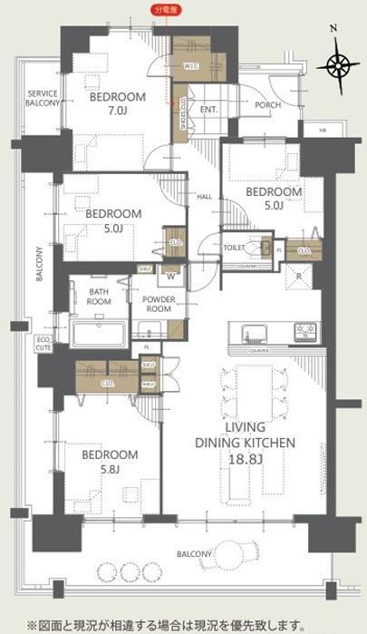 4LDK apartment in Kuki, Saitama - Photo 1