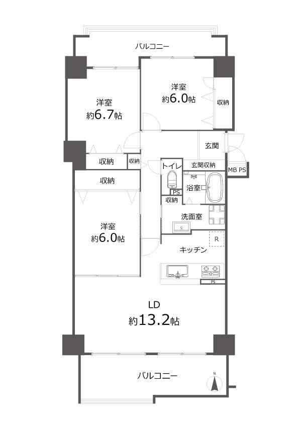 3LDK apartment in Konohana Ward, Osaka - Photo 1