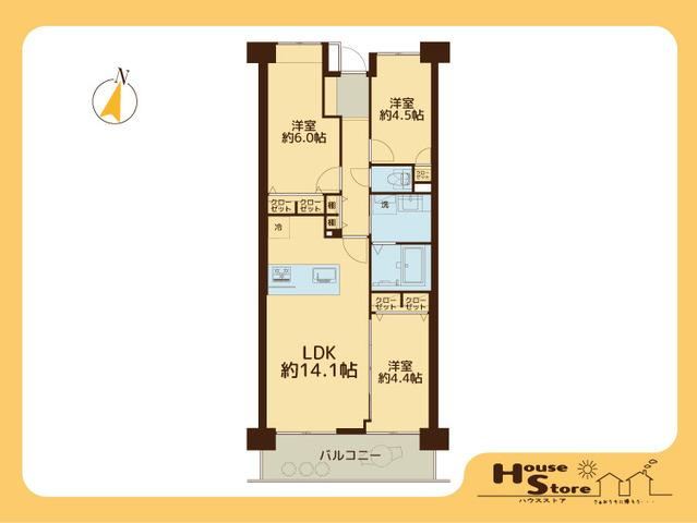 3LDK apartment in Koshigaya, Saitama - Photo 1