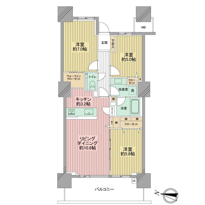 3LDK apartment in Minami Ward, Sagamihara, Kanagawa - Photo 1