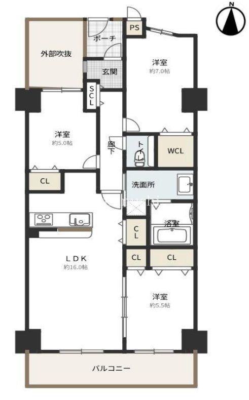 3LDK apartment in Kita Ward, Sakai, Osaka - Photo 1