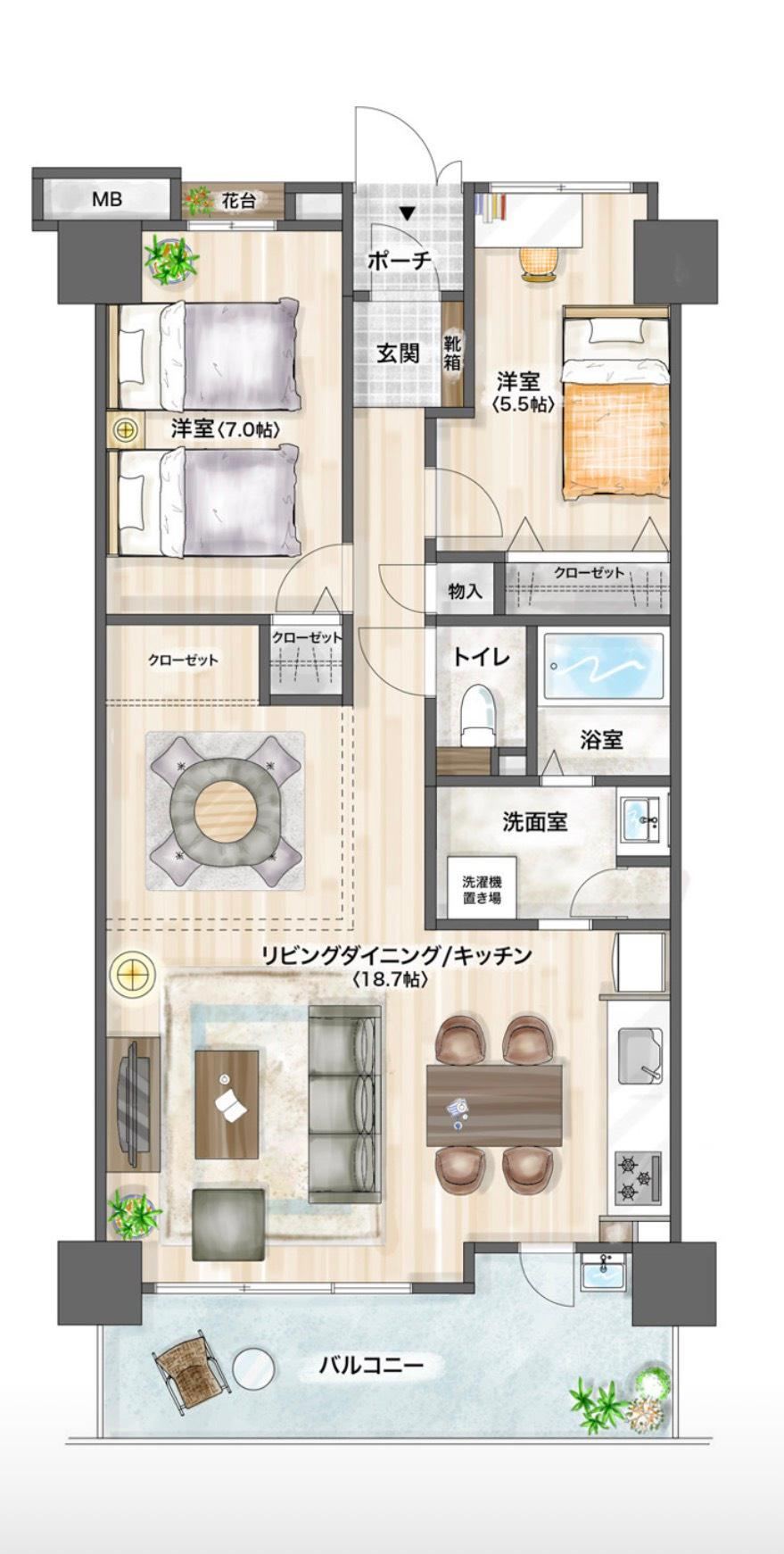2LDK apartment in Hirakata, Osaka - Photo 1