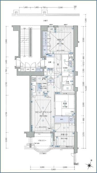 3LDK apartment in Aoi Ward