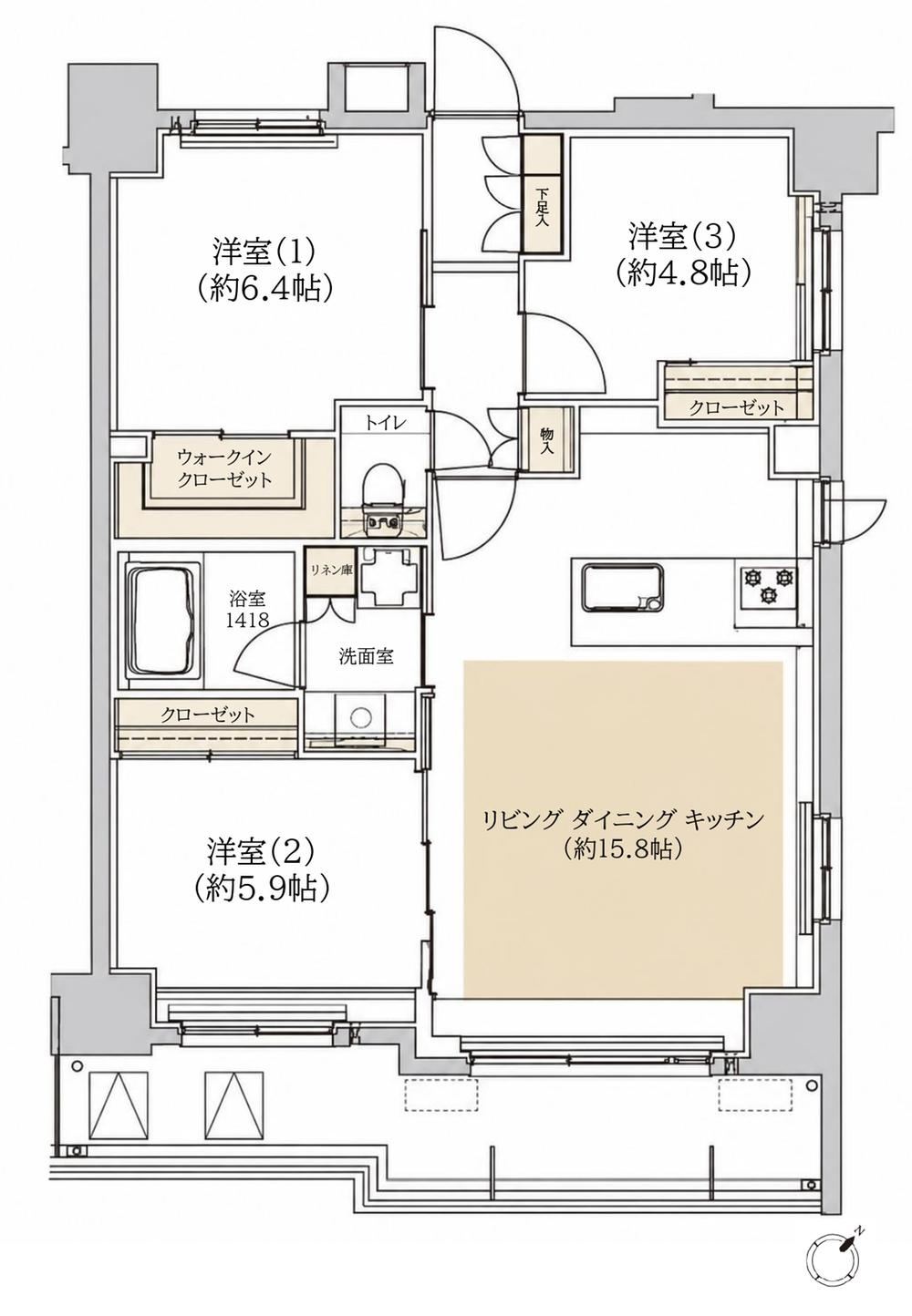 3LDK apartment in Edogawa Ward, Tokyo - Photo 1