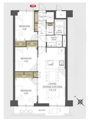 3LDK apartment in Shiroishi Ward, Sapporo, Hokkaido - Photo 1