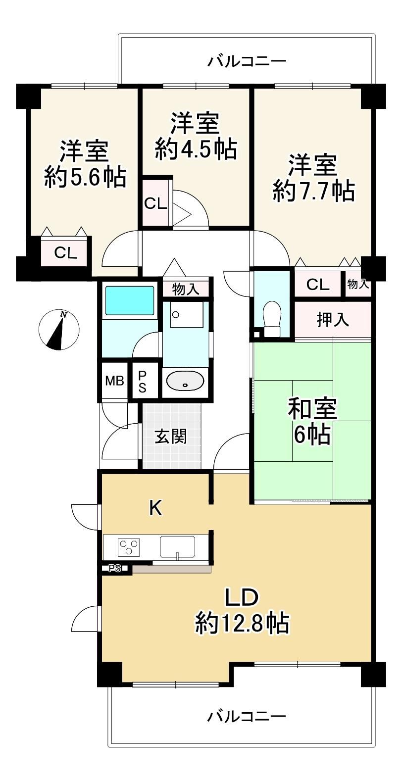 4LDK apartment in Kita Ward, Kobe, Hyogo - Photo 1